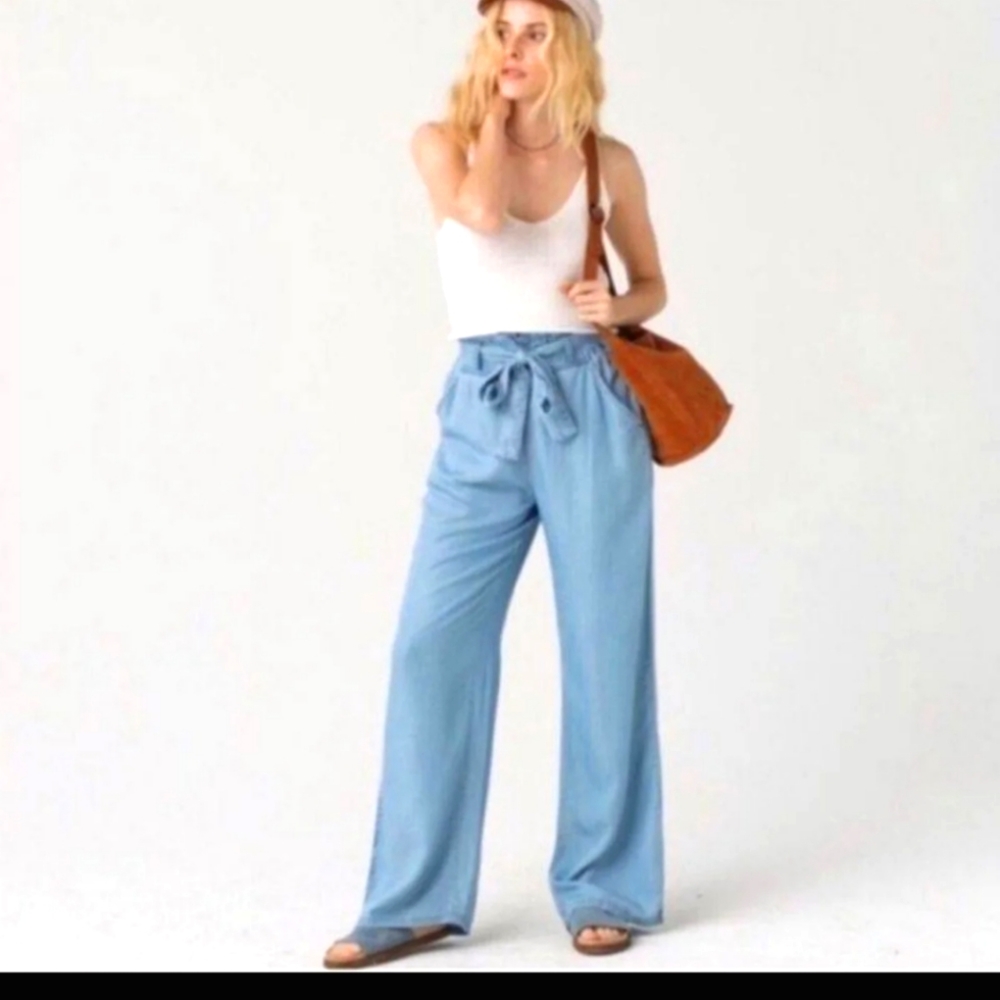 Thread & Supply denim wide leg pants EUC M - Picture 1 of 6